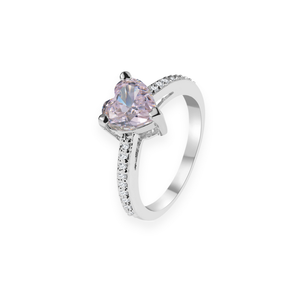 
                  
                    Sterling silver heart-shaped ring
                  
                