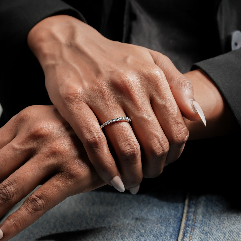 
                  
                    Sterling silver pave ring by Klarity—perfect for solo or stacked wear
                  
                