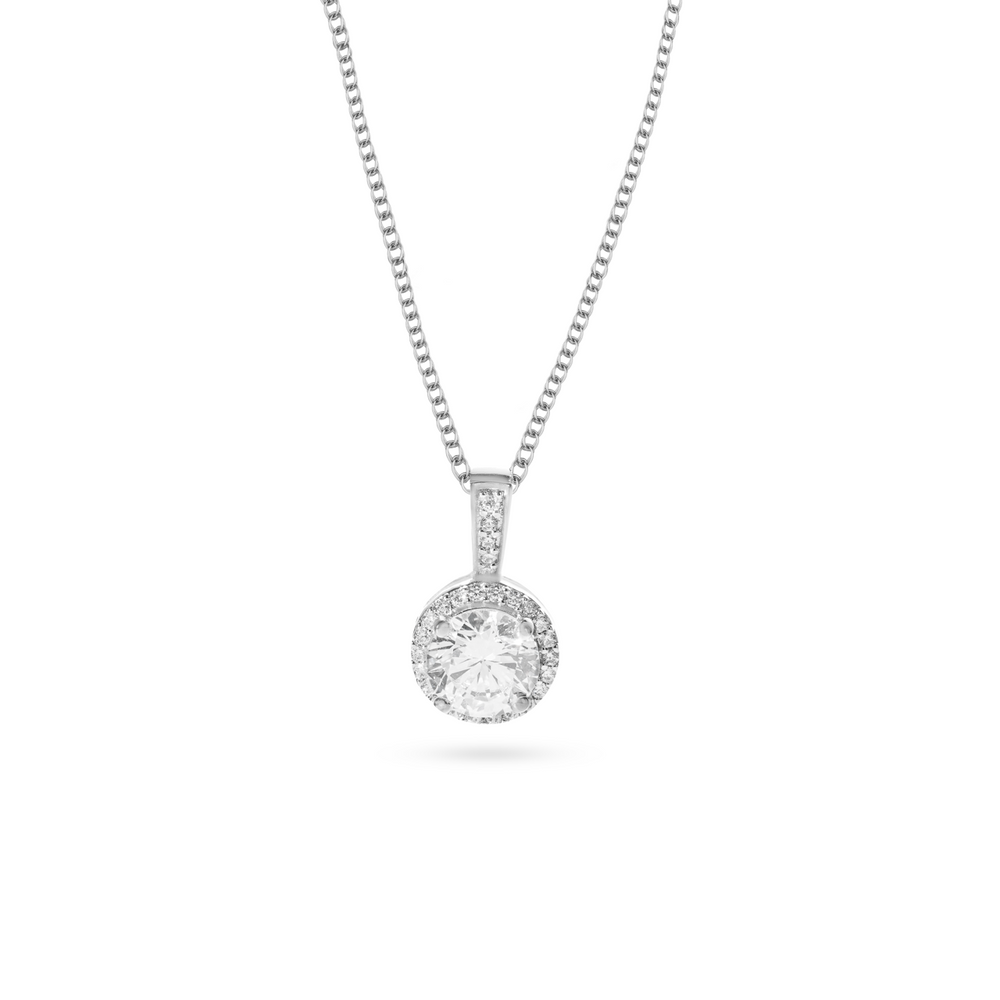 Statement Halo Solitaire Necklace
