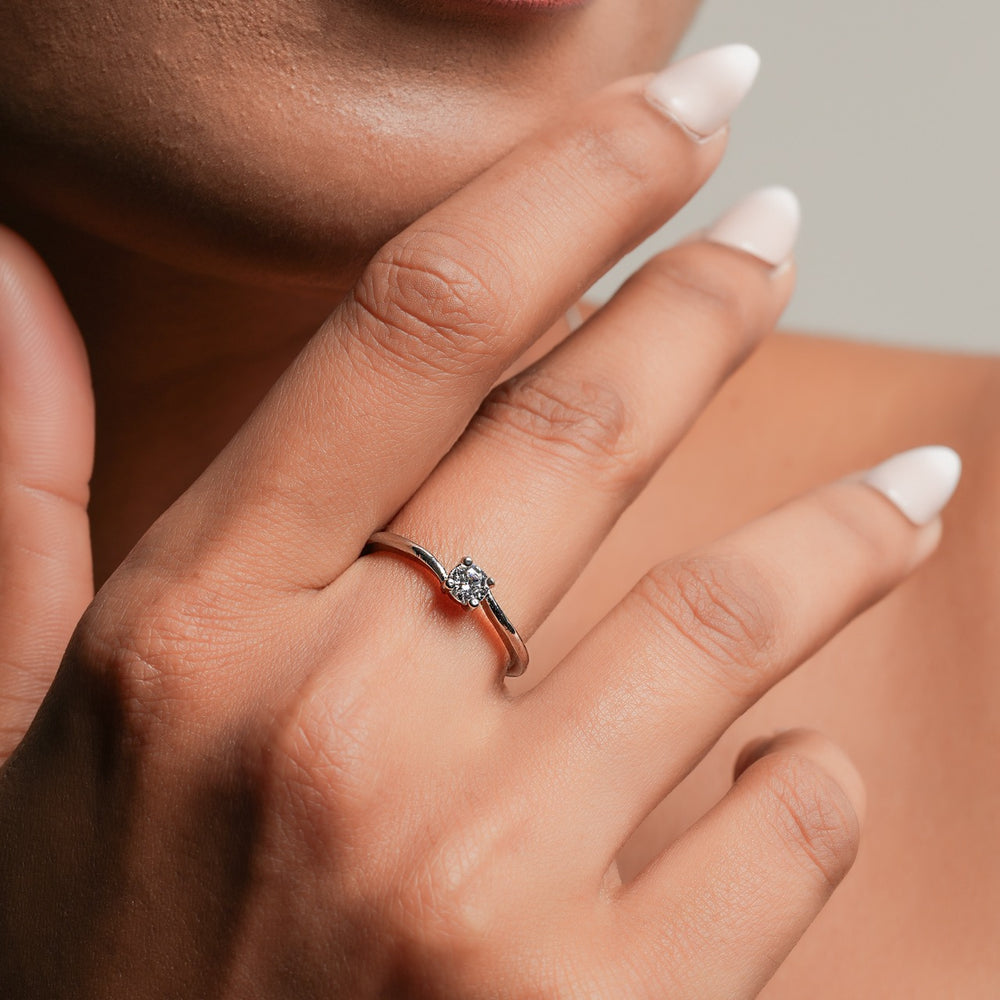 Twisted Solitaire Ring