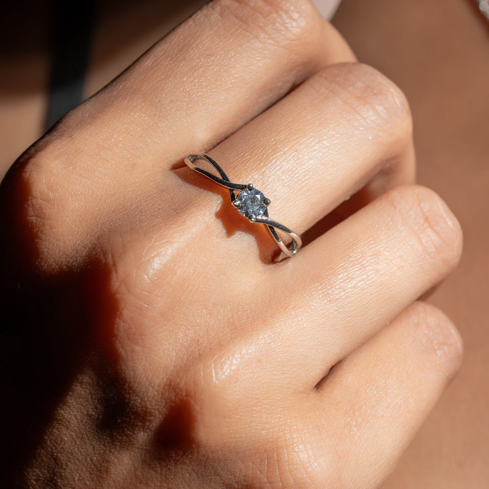 Intertwined Solitaire Ring