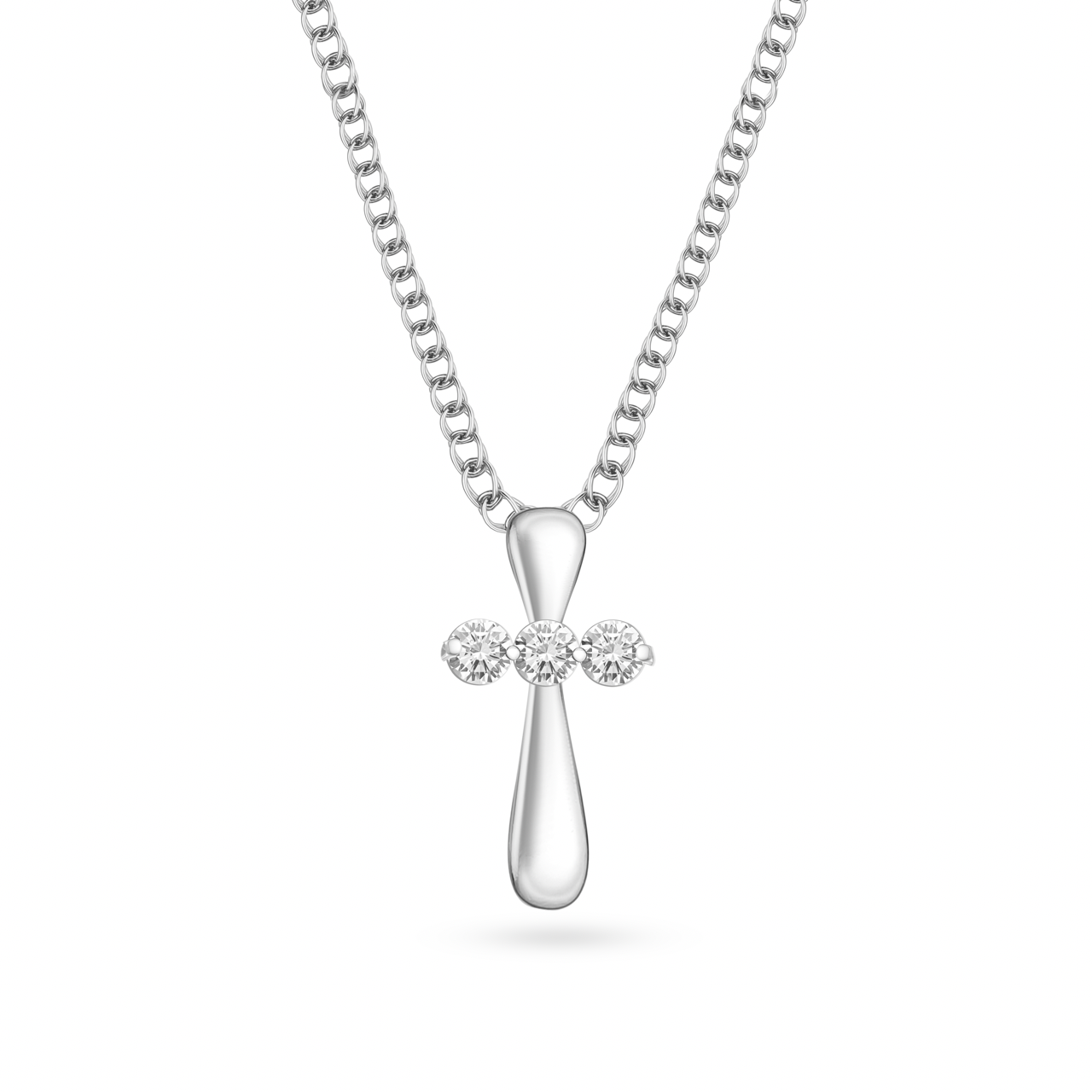 Klarity’s CZ-studded cross pendant on 925 silver chain - faith-inspired jewellry