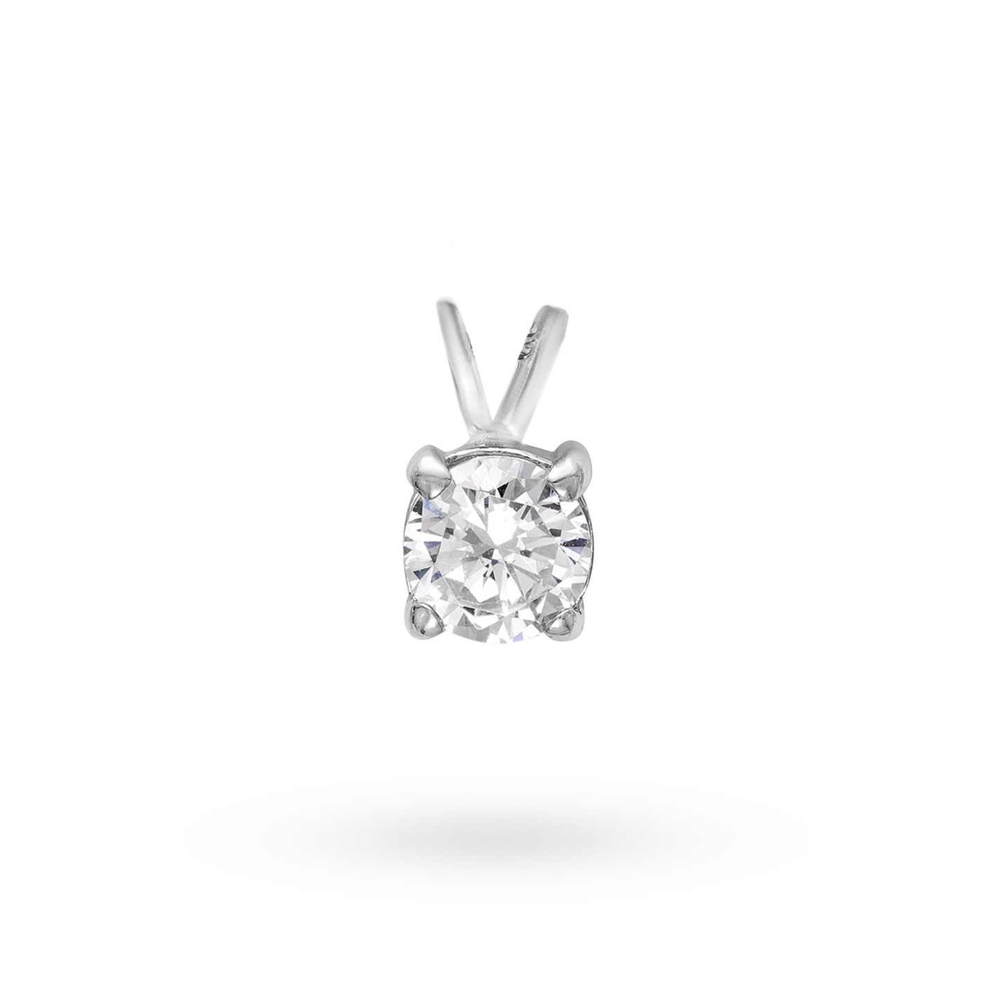 Klarity Classic Round Solitaire Pendant in 925 silver with premium zirconia