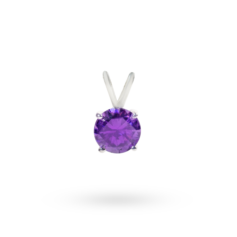 
                  
                    Klarity rhodium-plated solitaire pendant with brilliant round-cut sparkle
                  
                