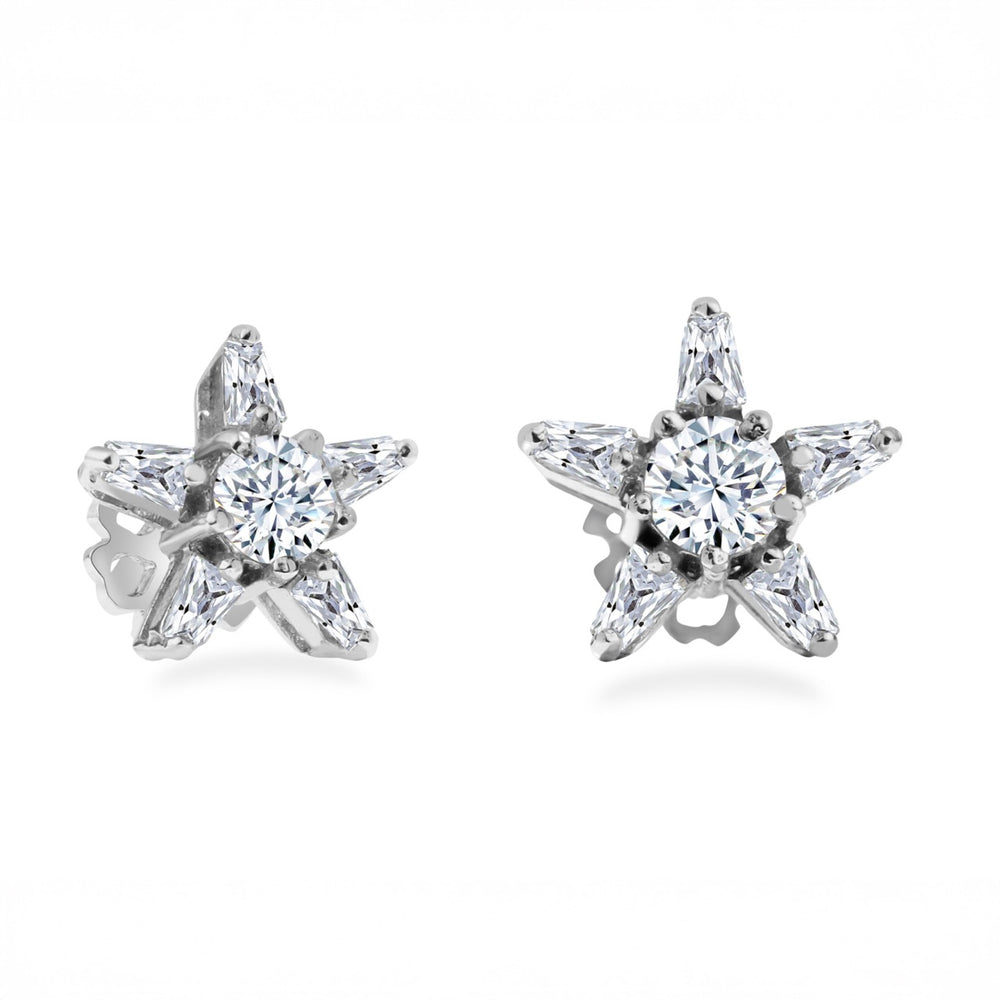 
                  
                    Elegant 925 silver star studs with cubic zirconia for evening glam
                  
                