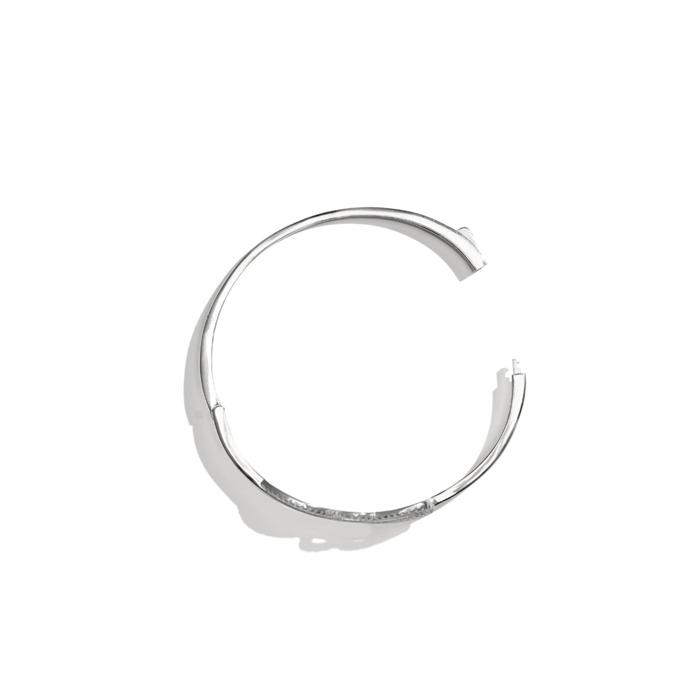
                  
                    Timeless open-heart design on silver bangle – Klarity Jewellery
                  
                