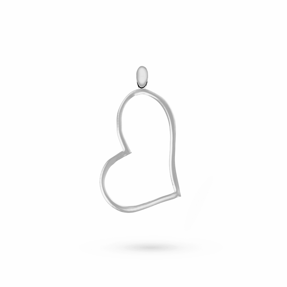 Klarity Open Large Heart Pendant in 925 sterling silver—bold and elegant