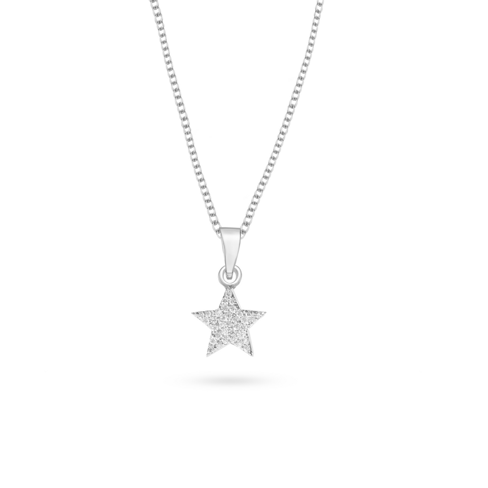 Klarity Studded Star Necklace with 925 silver and CZ stones
