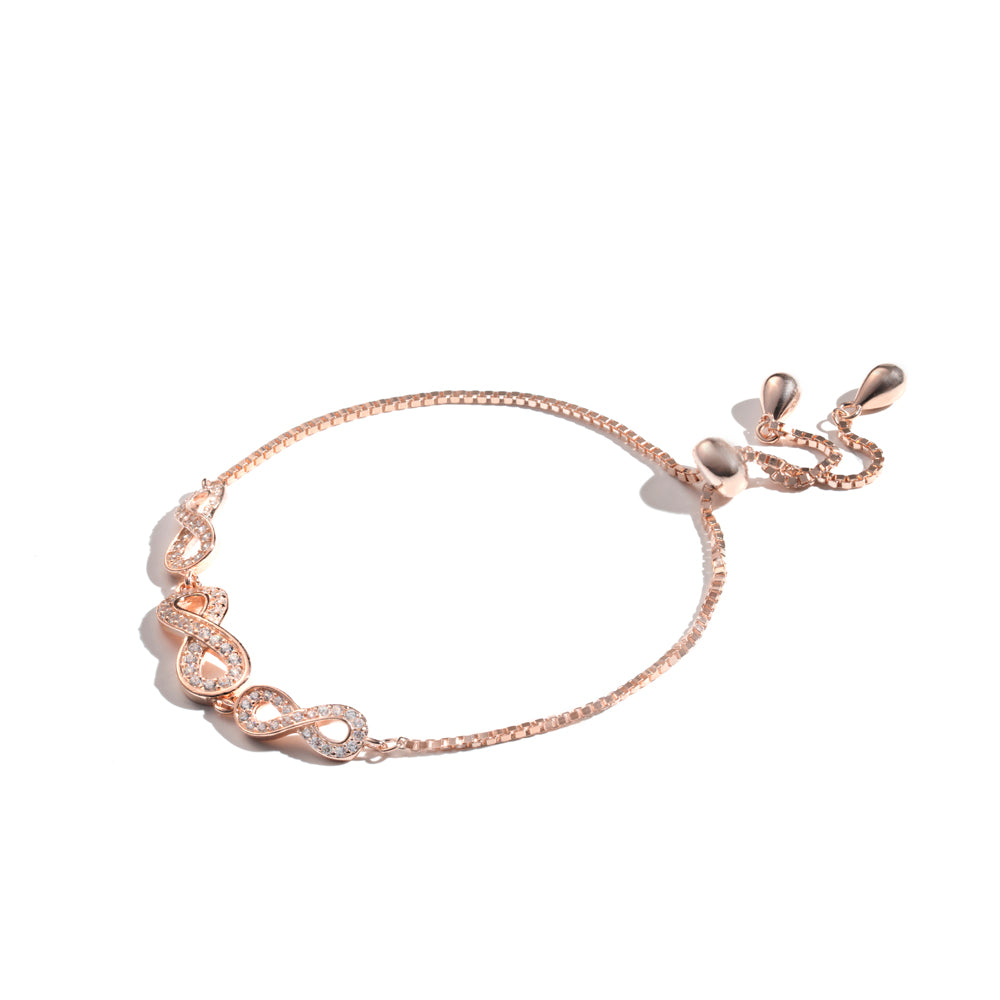 
                  
                    Infinity motif bracelet for women with a refined, romantic glow – Klarity
                  
                