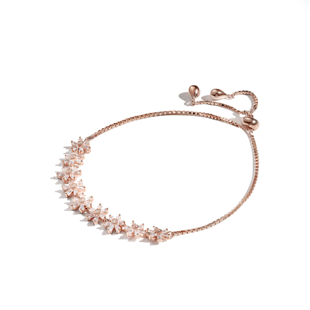 
                  
                    Cubic zirconia floral bracelet for graceful elegance – Klarity
                  
                