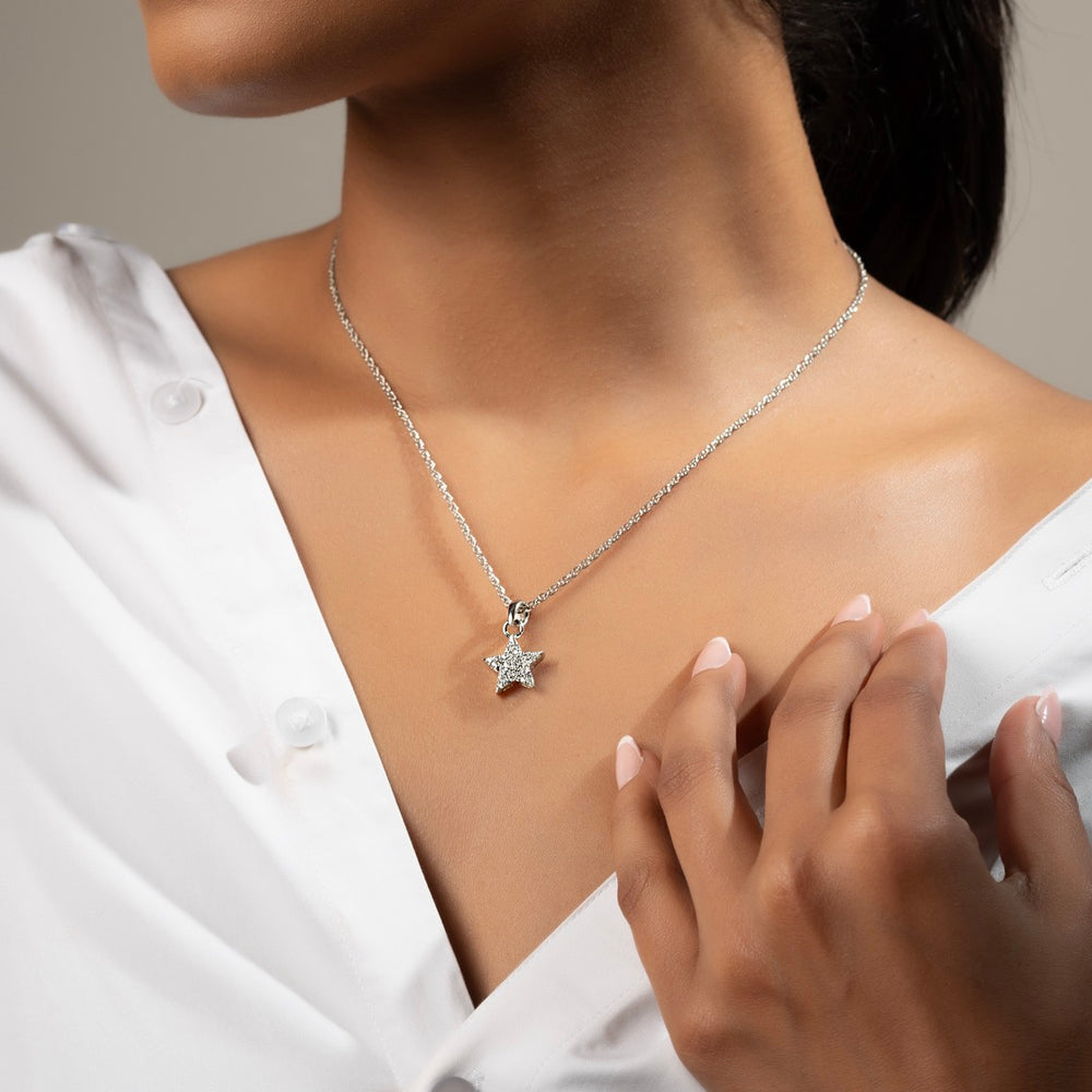 Star-shaped pendant by Klarity, designed to sparkle with every move