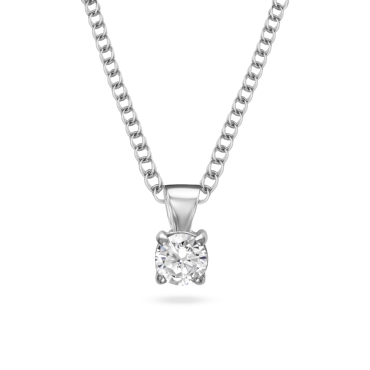 Klarity’s classic solitaire CZ pendant on 925 silver chain - timeless everyday jewelry